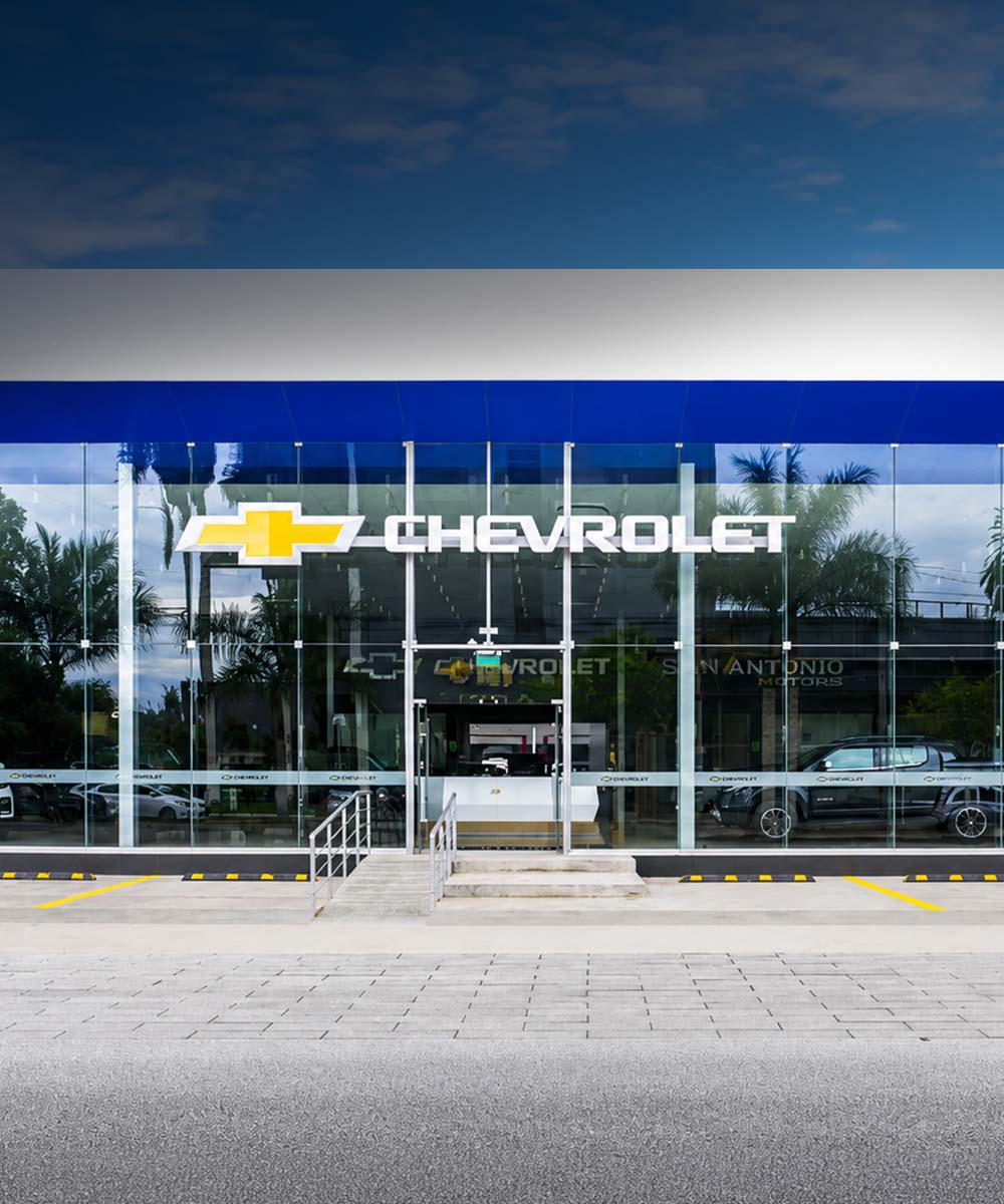Fachada del concesionario Chevrolet San Antonio Motors