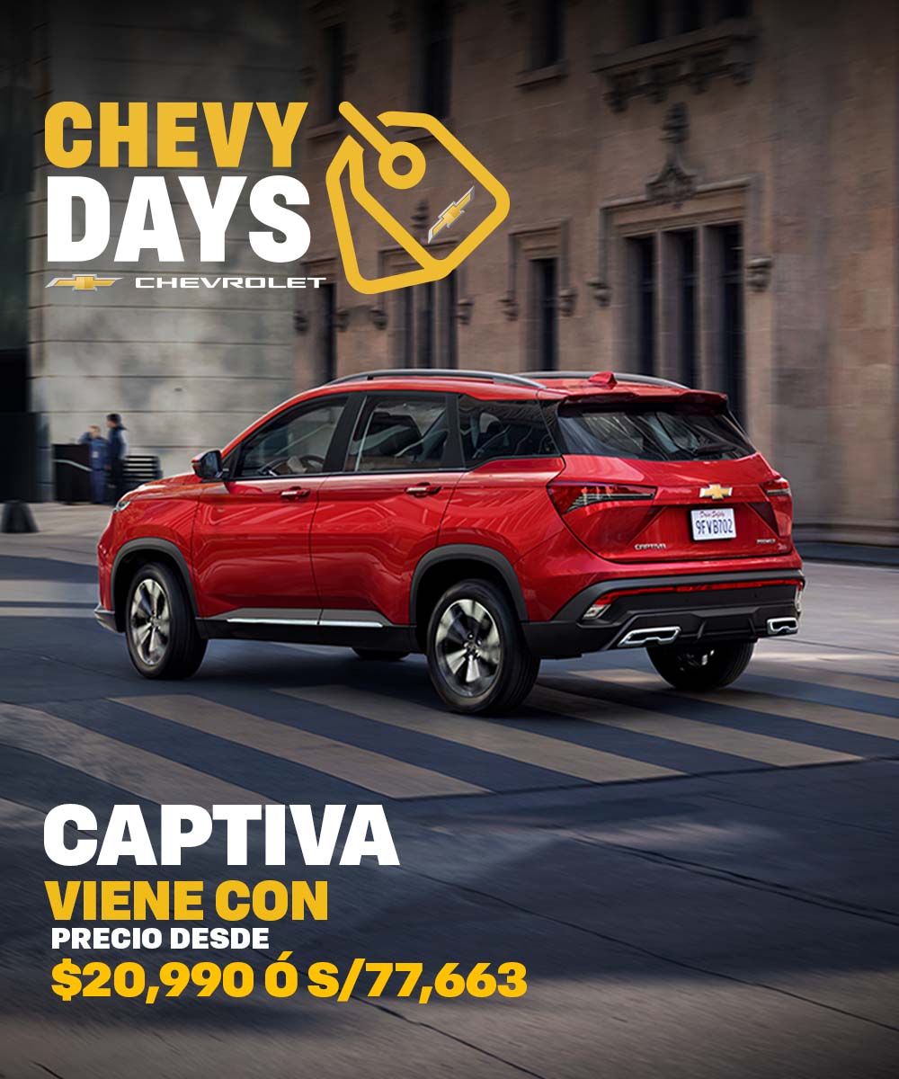 Chevrolet Captiva roja precio desde