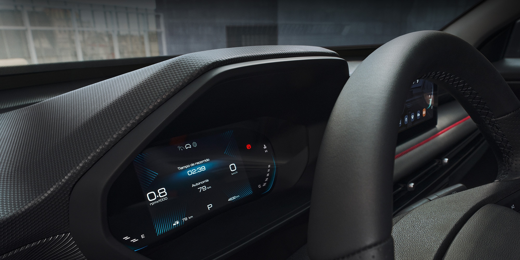 Tablero digital del Chevrolet Groove con información de conducción