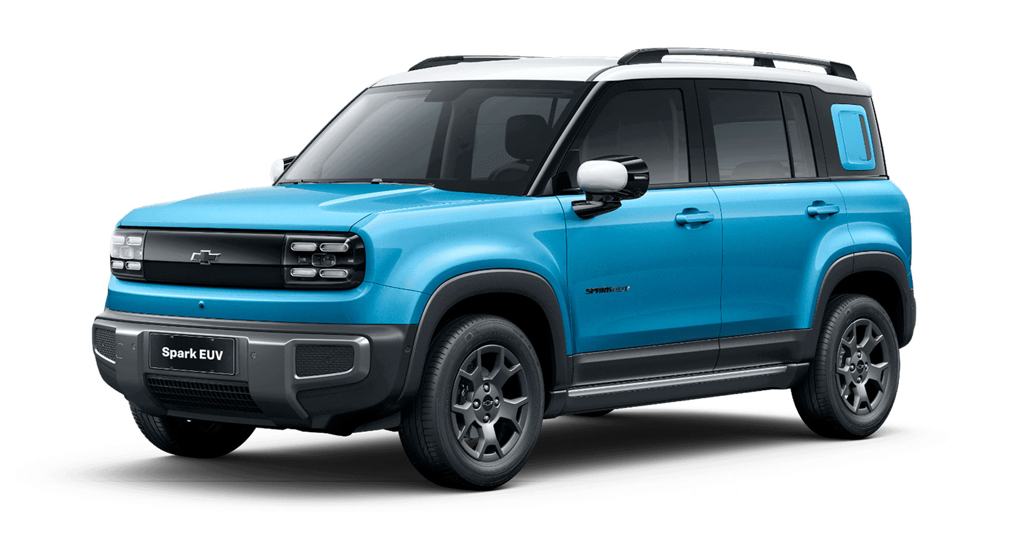 Chevrolet Spark EUV en azul agua