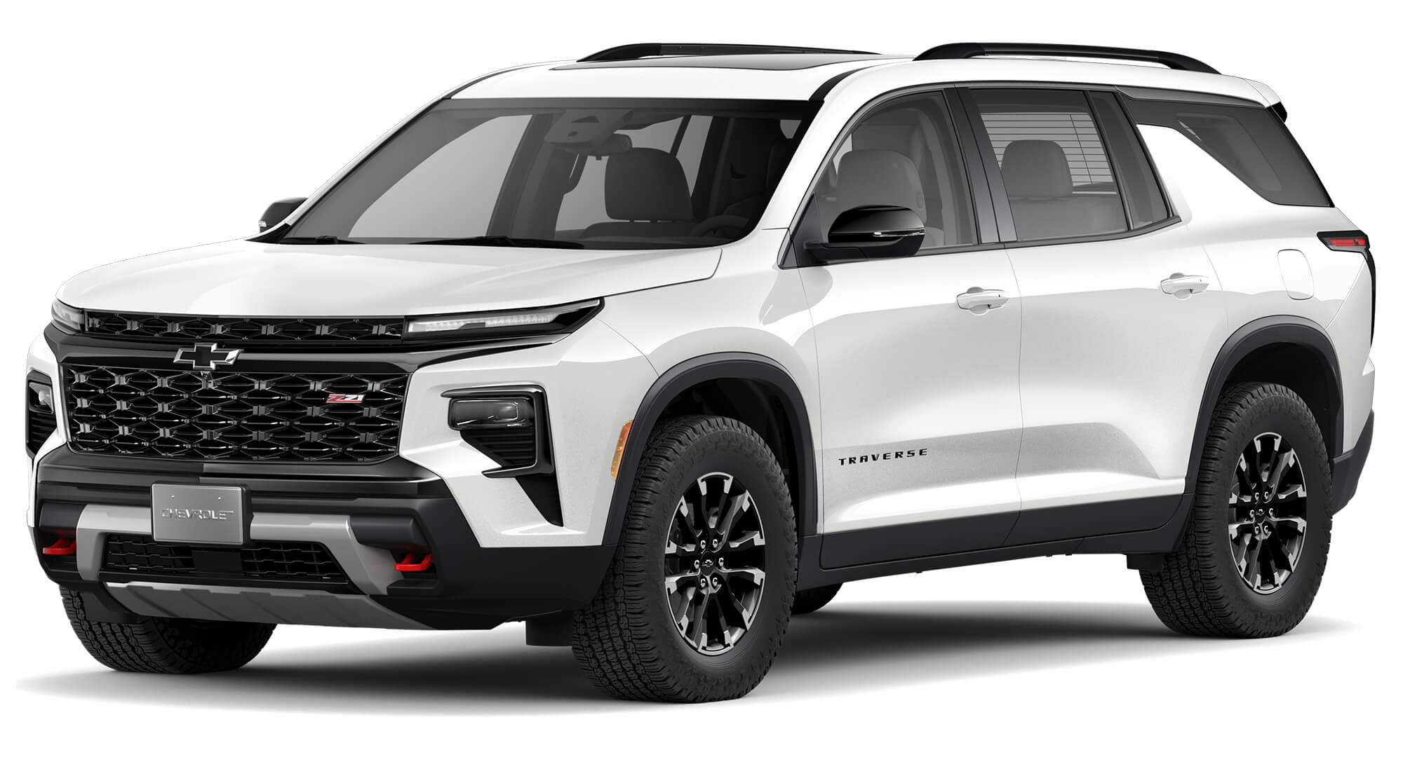Chevrolet Traverse Z71 color blanco nieve vista lateral