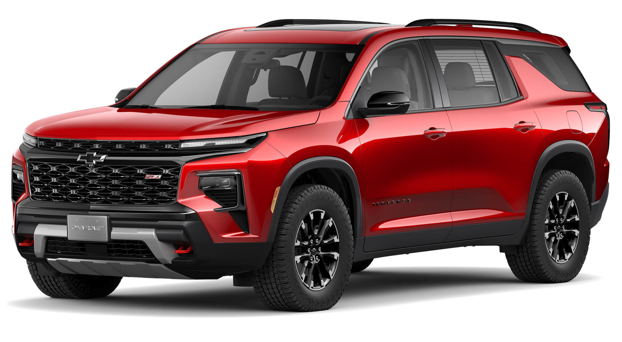 Chevrolet Traverse Z71 color rojo radiante vista lateral